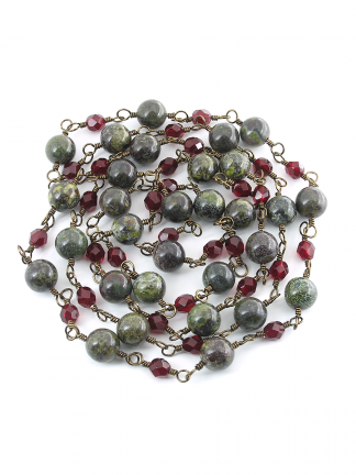 185A Dragon's Blood and Rubies Necklace